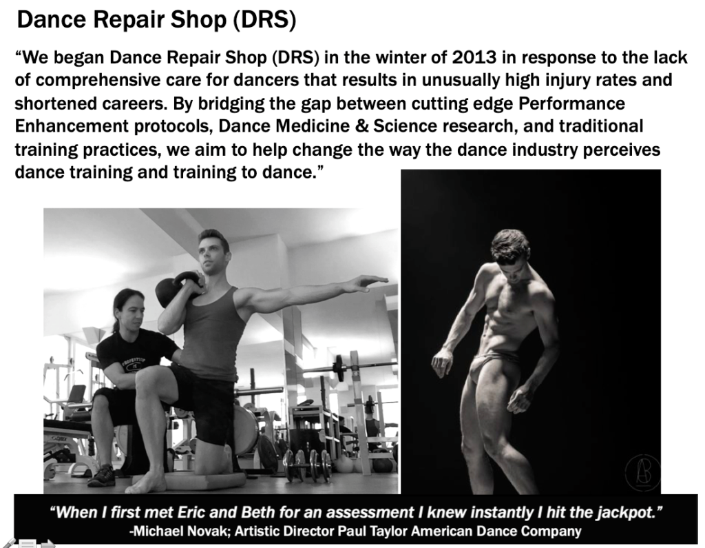Dance Repair Shop Mission Statement